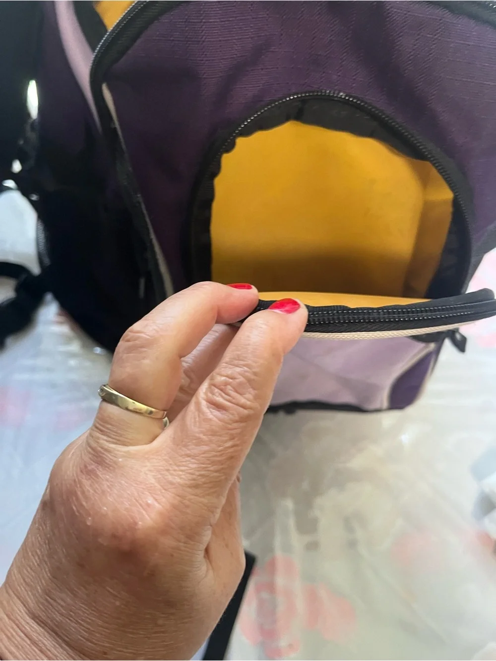 Purple and Lavender Women's Backpack -